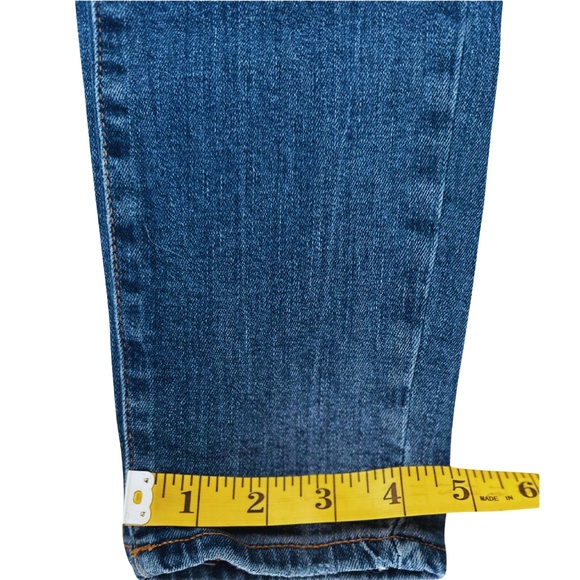 ZARA Z1975 High-Rise Skinny Jeans Blue Button Detail Sz 2 Y2K Revival Coquette - Picture 7 of 8